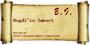 Bogács Imbert névjegykártya